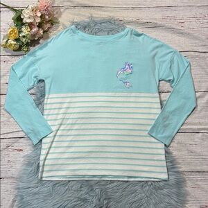 Lilly Pulitzer Top Multi on Parade Medium Finn Tee Relaxed Fit Mermaid